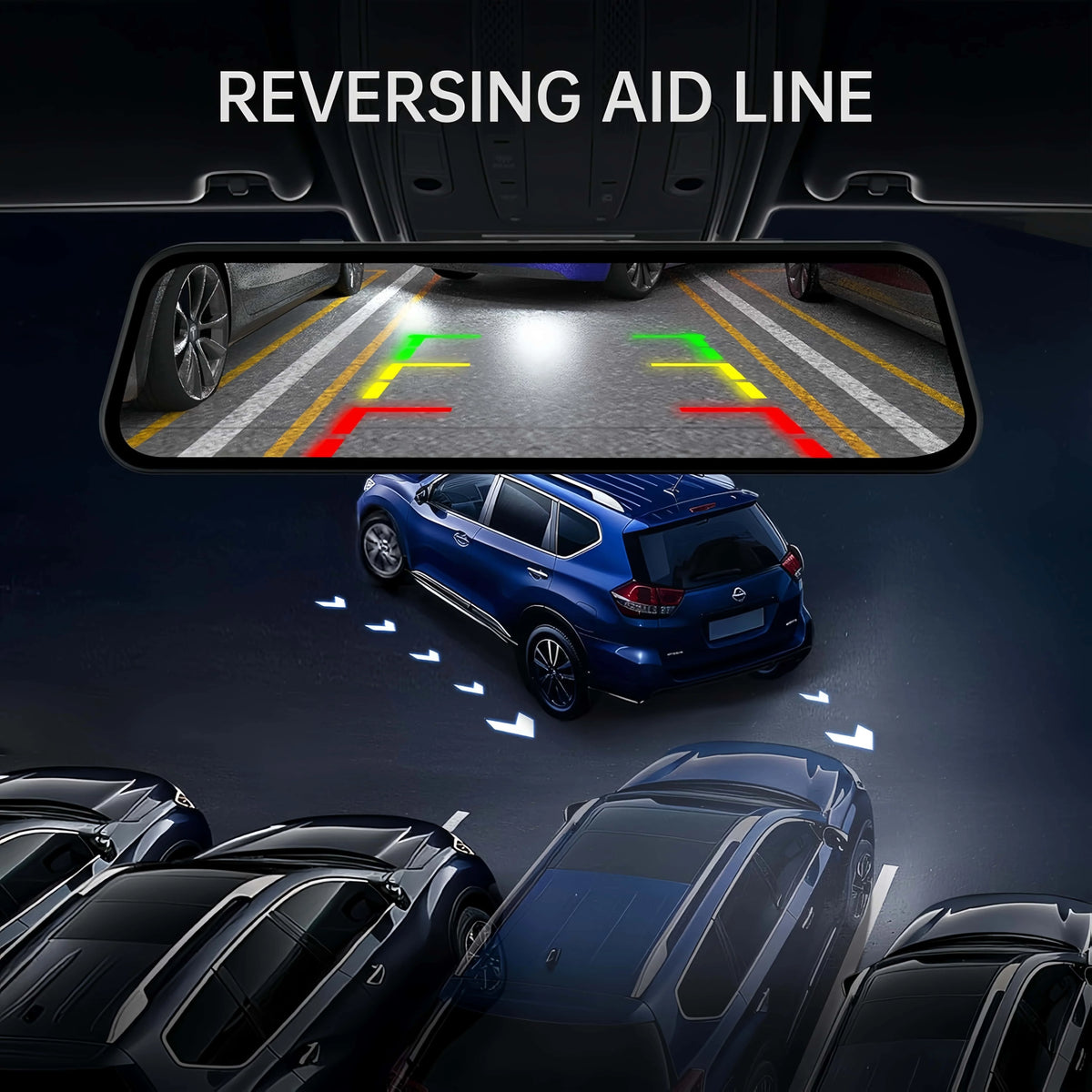 Muübaer 4K Dual Dash Cam Front And Rear View Mirror
