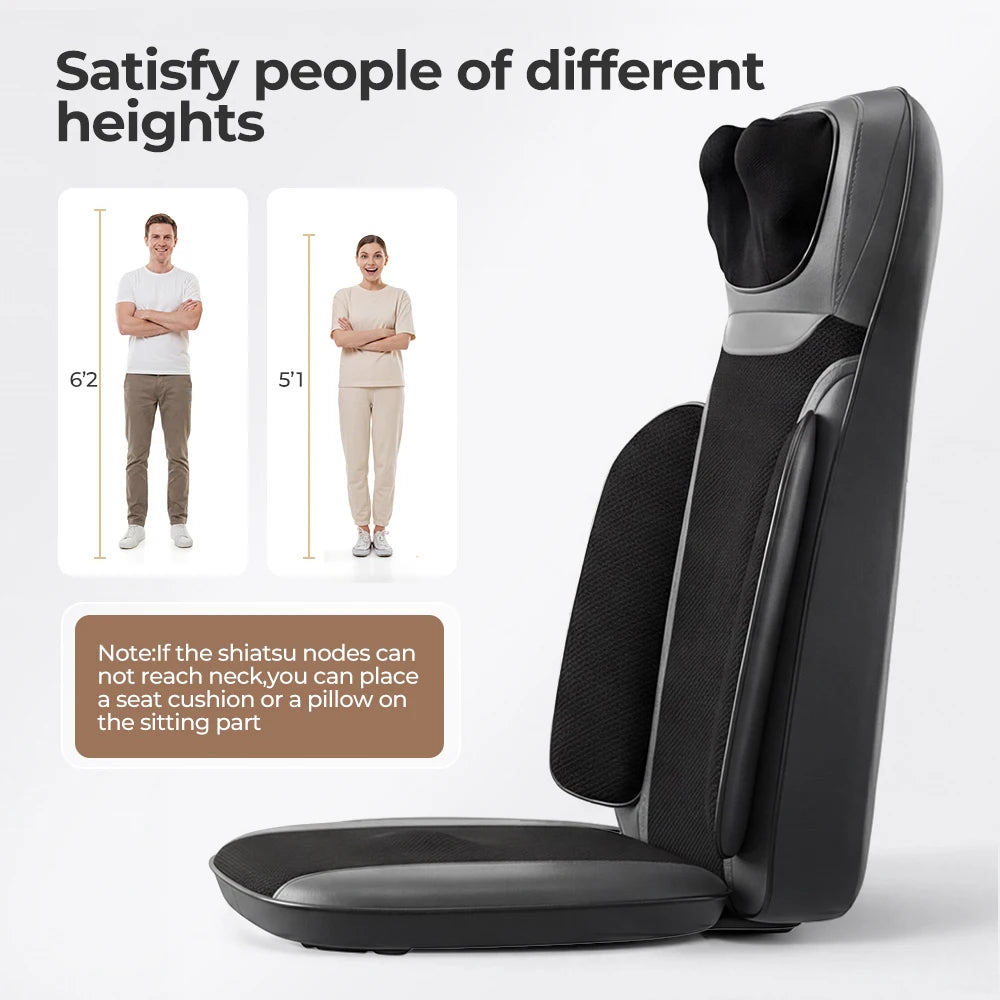 Homemassa Shiatsu Neck And Back Massager Pad With Heat