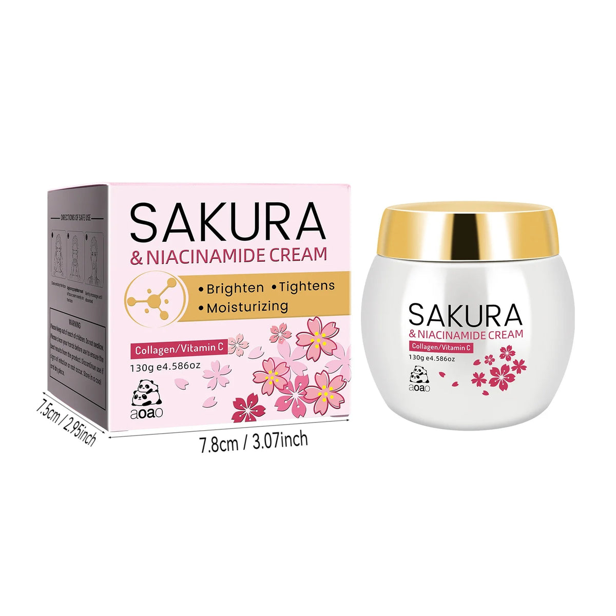 Aoao Sakura Moisturizing Face Cream With Collagen And Niacinamide