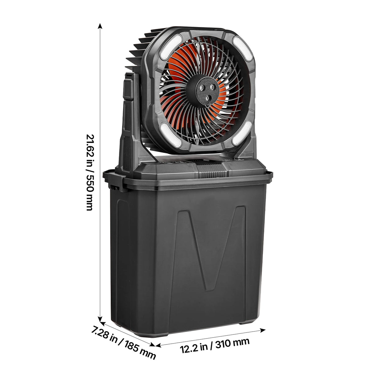 SucceBuy Rechargeable Misting Fan With Remote And Led Light