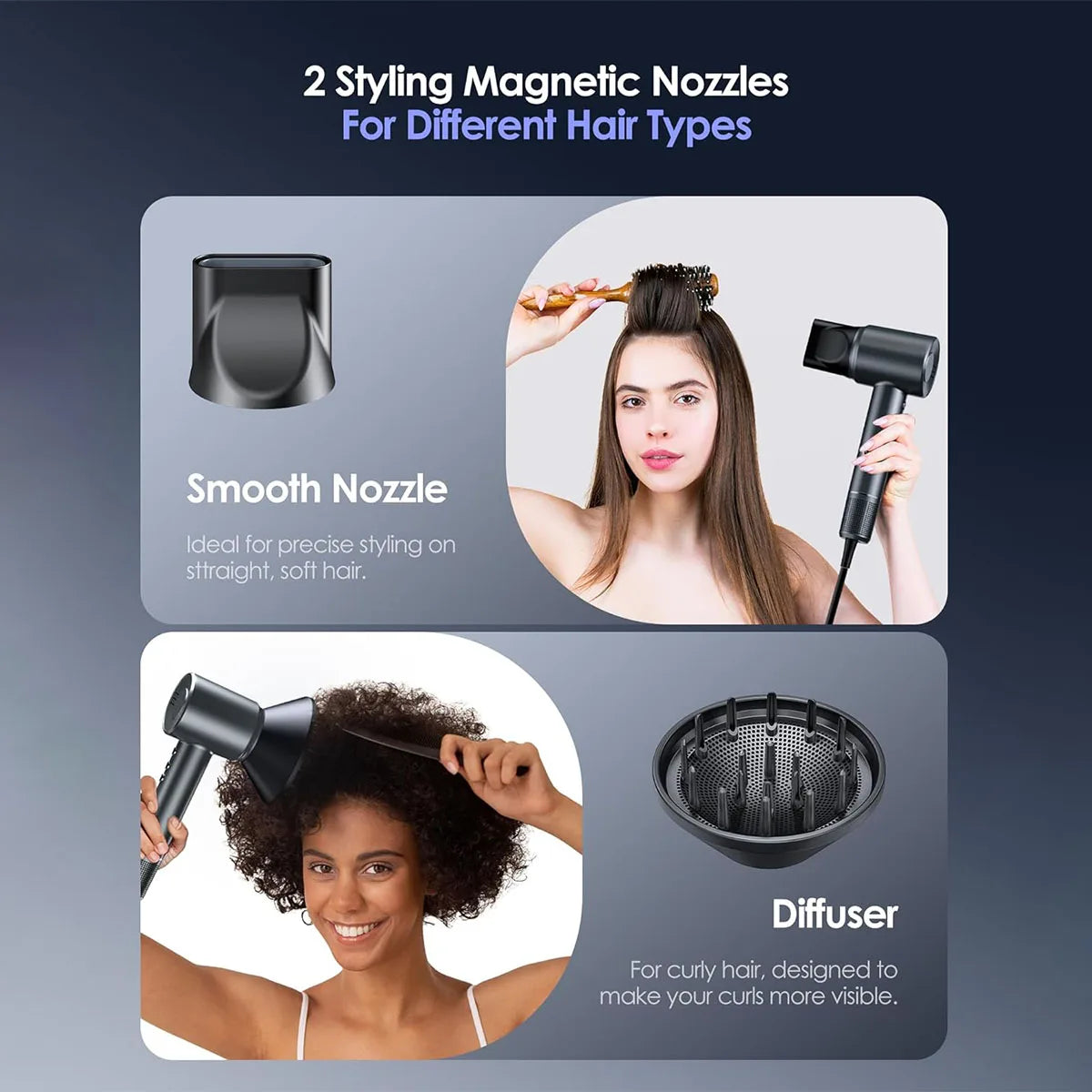 Totmizby 1600W Brushless Hair Dryer With Negative Ions For Stylists