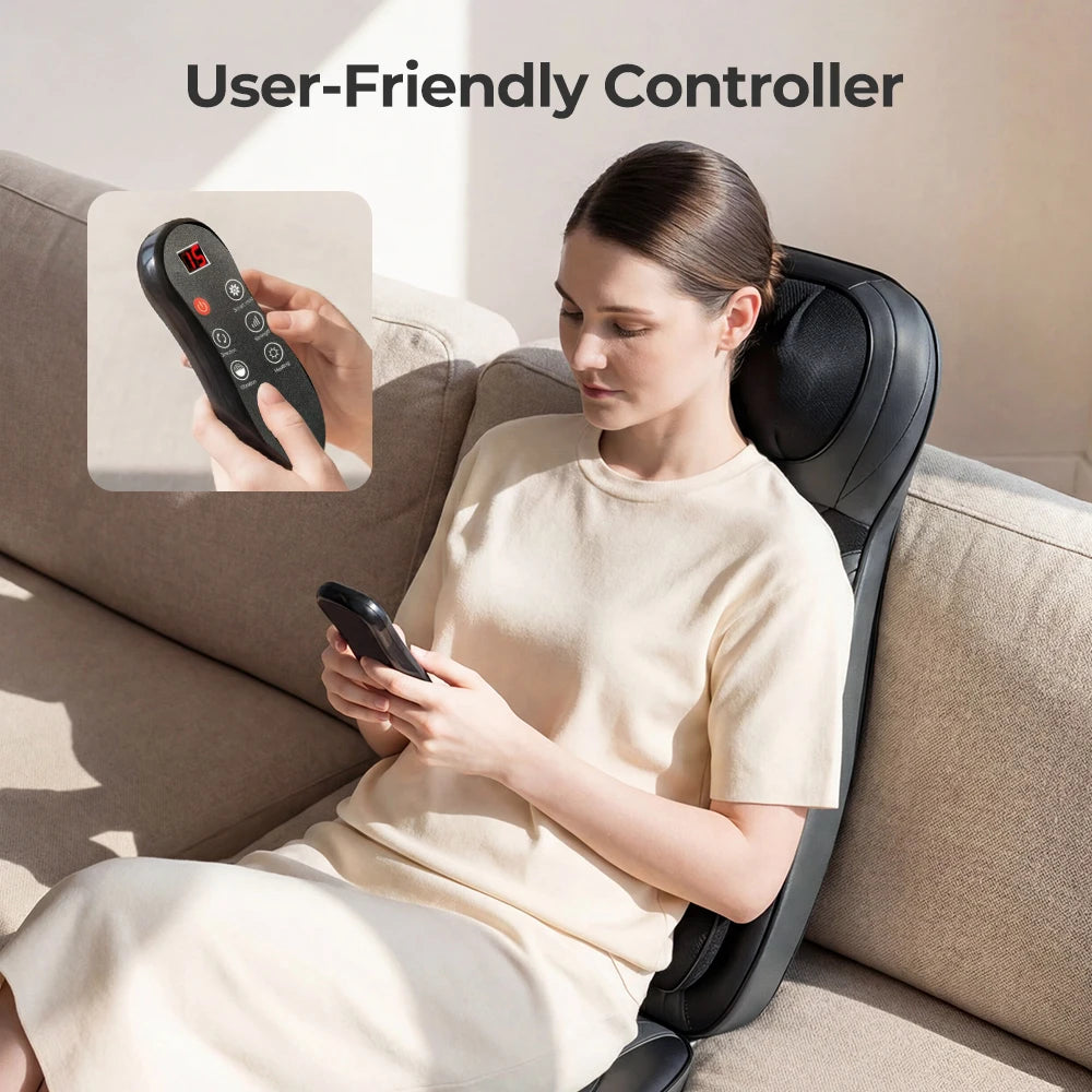Homemassa Shiatsu Neck And Back Massager Pad With Heat
