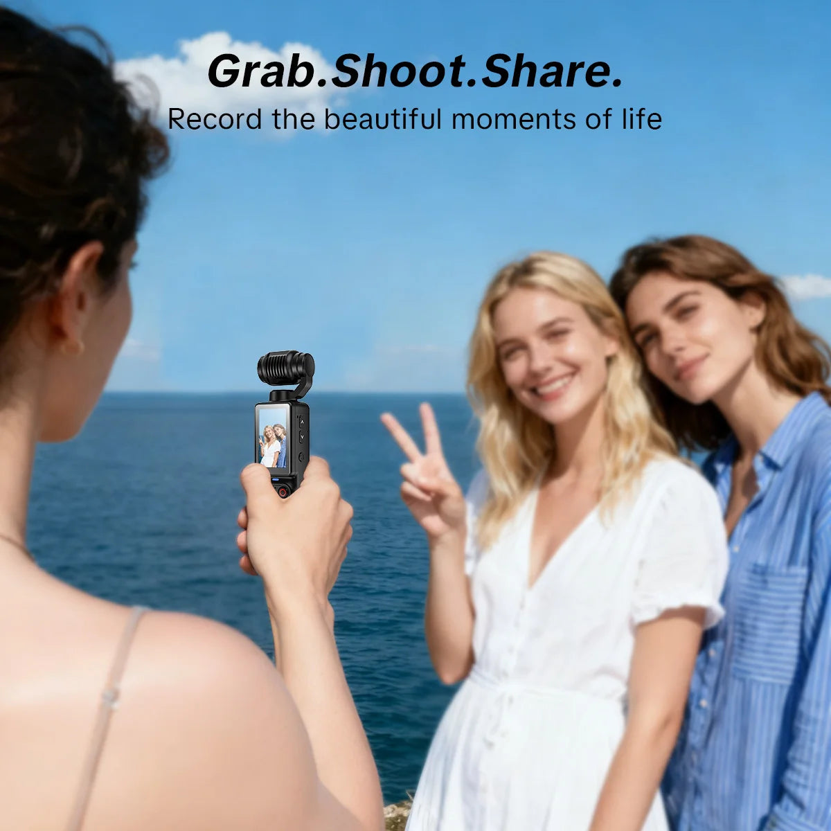 W&O Portable Digital Camera With 2.5K Video And Rotating Lens