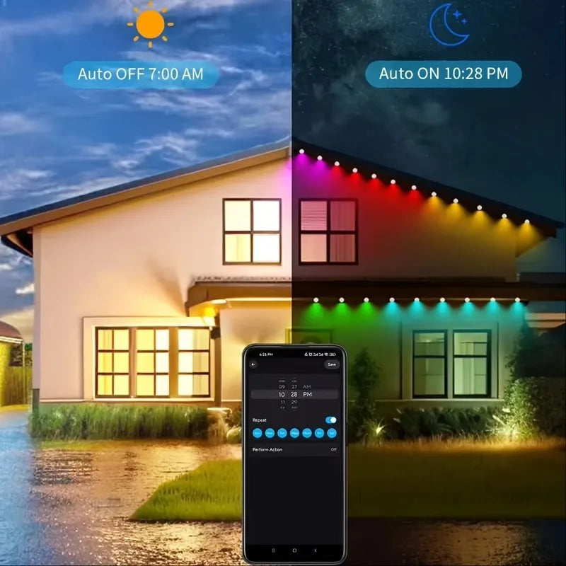 Mimirgb Smart Permanent Outdoor String Lights With 75 Scenes