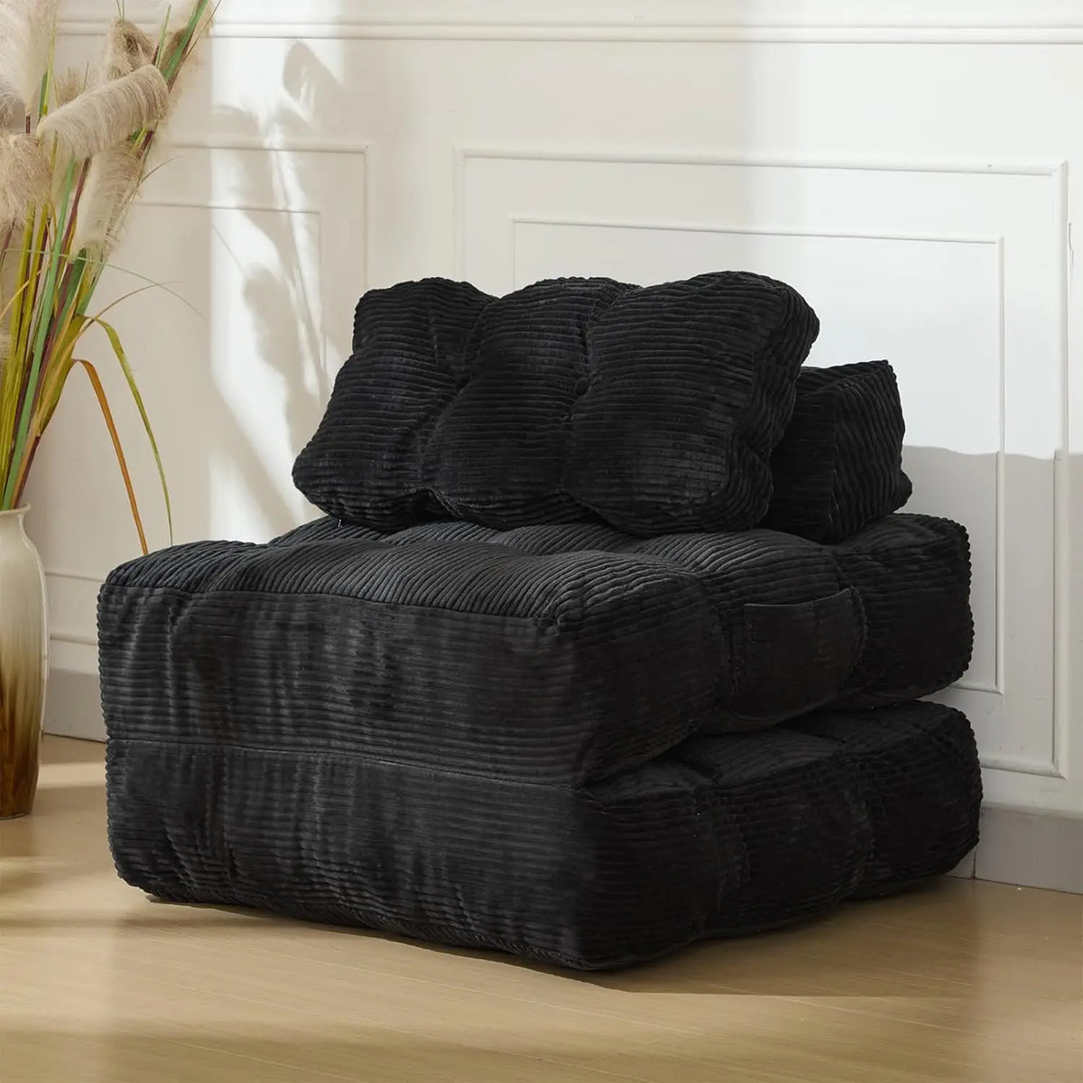 HiMISS Folding Convertible Sofa Bed With Pillow And Side Pocket