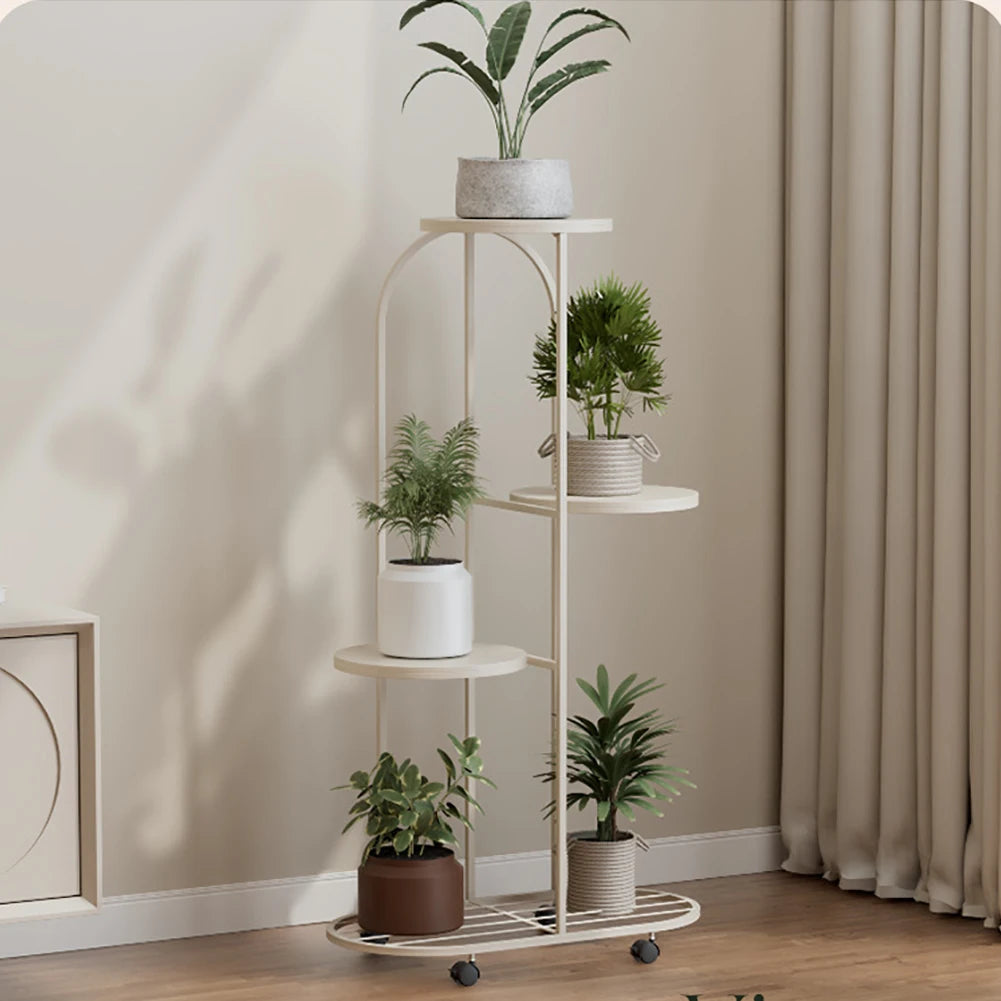 HiMISS Metal Plant Shelf For Indoor Outdoor Home Display Stand