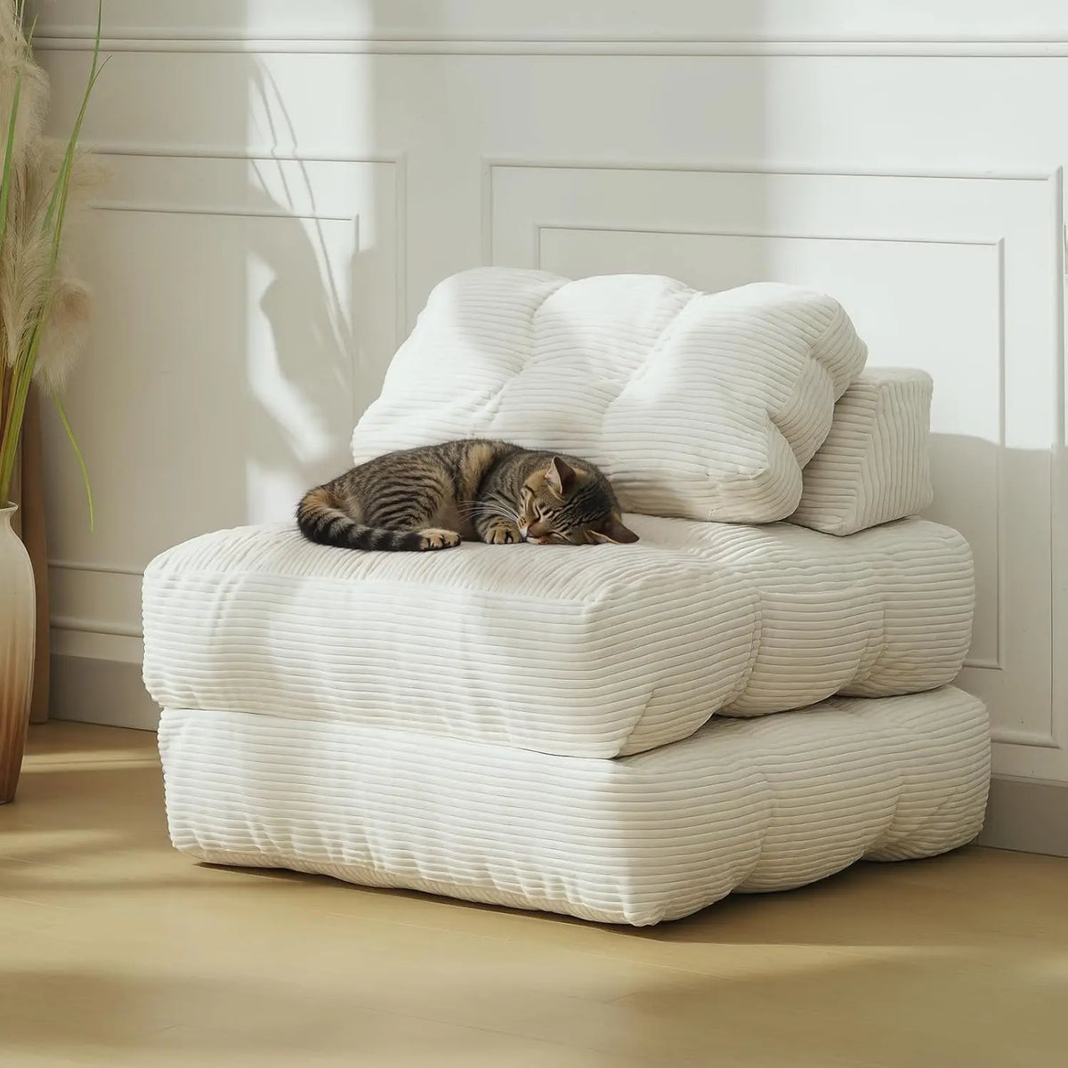 HiMISS Folding Convertible Sofa Bed With Pillow And Side Pocket