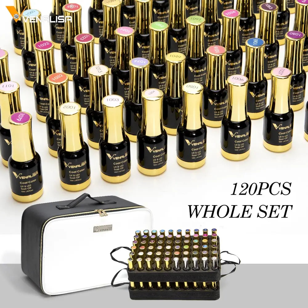 Venalisa Gel Polish Set 120Pcs 12Ml Soak Off Kit
