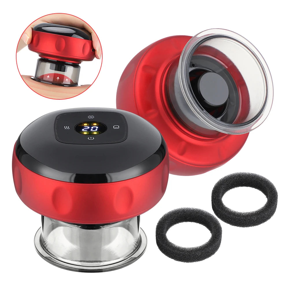 Pastsky Rechargeable Smart Cupping Device 12 Suction LCD Display