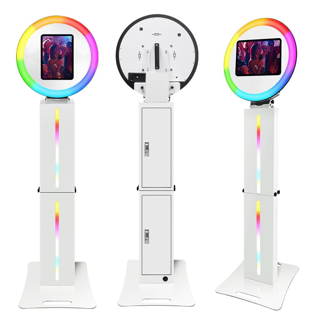 Portable iPad Photobooth Stand With LED Ring Light For Party Events