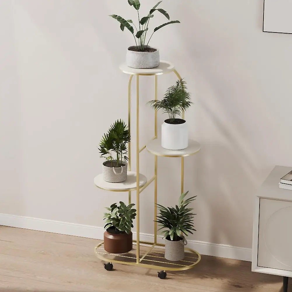 HiMISS Metal Plant Shelf For Indoor Outdoor Home Display Stand