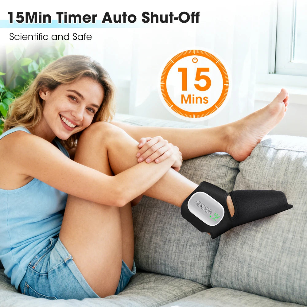 Hailicare Dual Airbag Ankle Massager With Heat And Compression