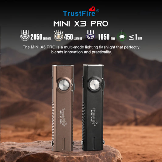 TrustFire Minix3 Pro Rechargeable LED Flashlight With UV And Waterproof