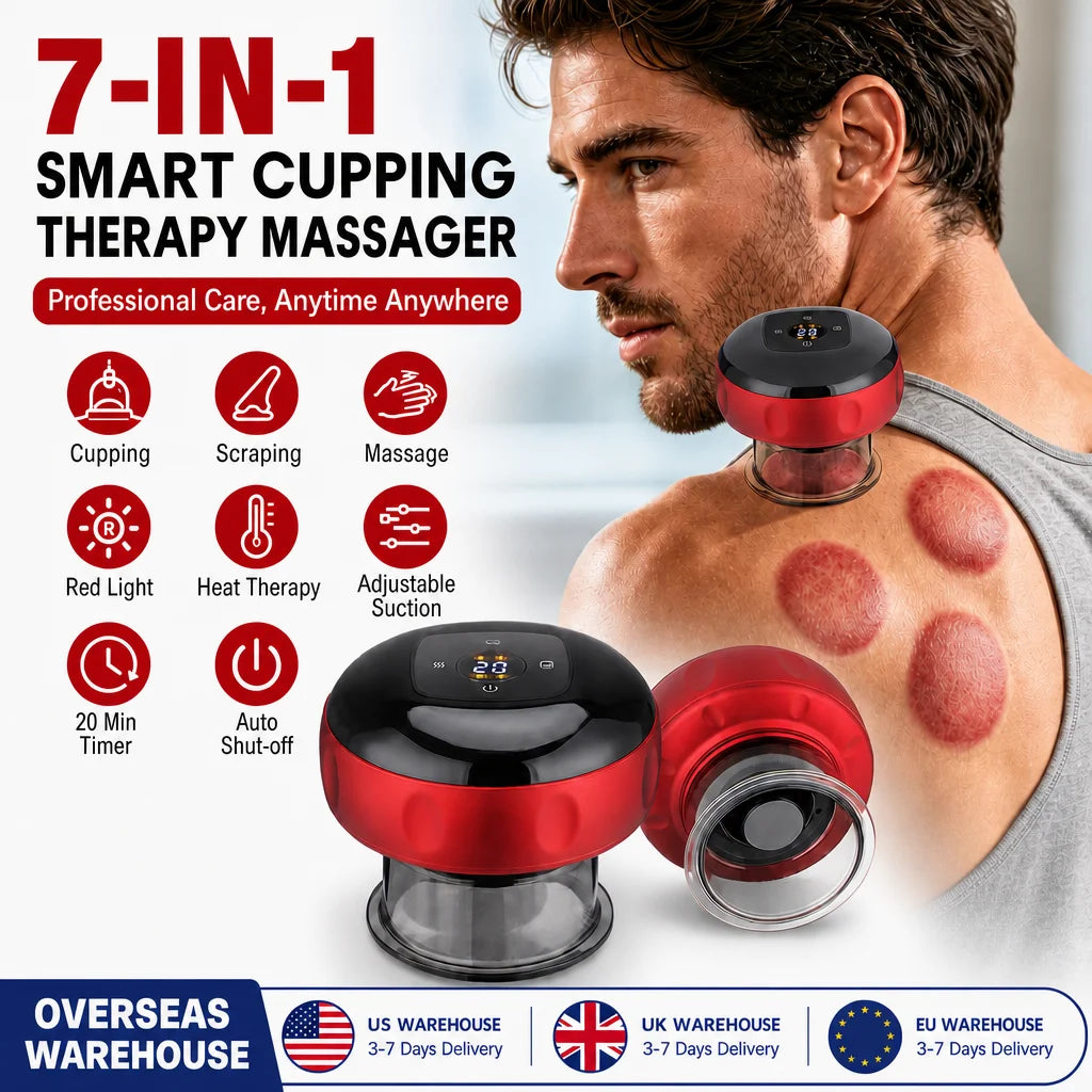 Pastsky Rechargeable Smart Cupping Device 12 Suction LCD Display