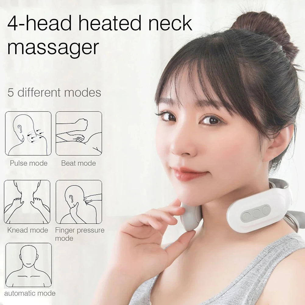 Electric 4 Head Vibration Back Massager For Muscle Relaxation