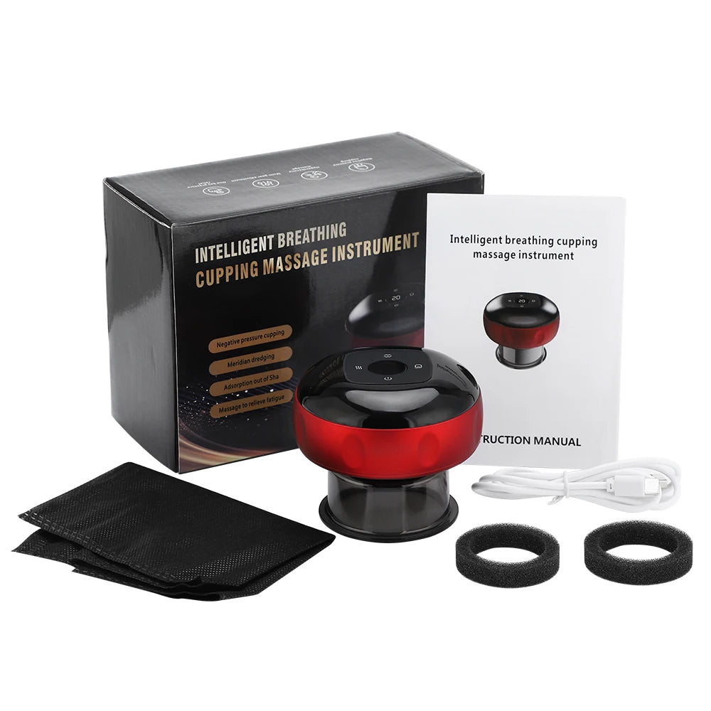 Pastsky Rechargeable Smart Cupping Device 12 Suction LCD Display
