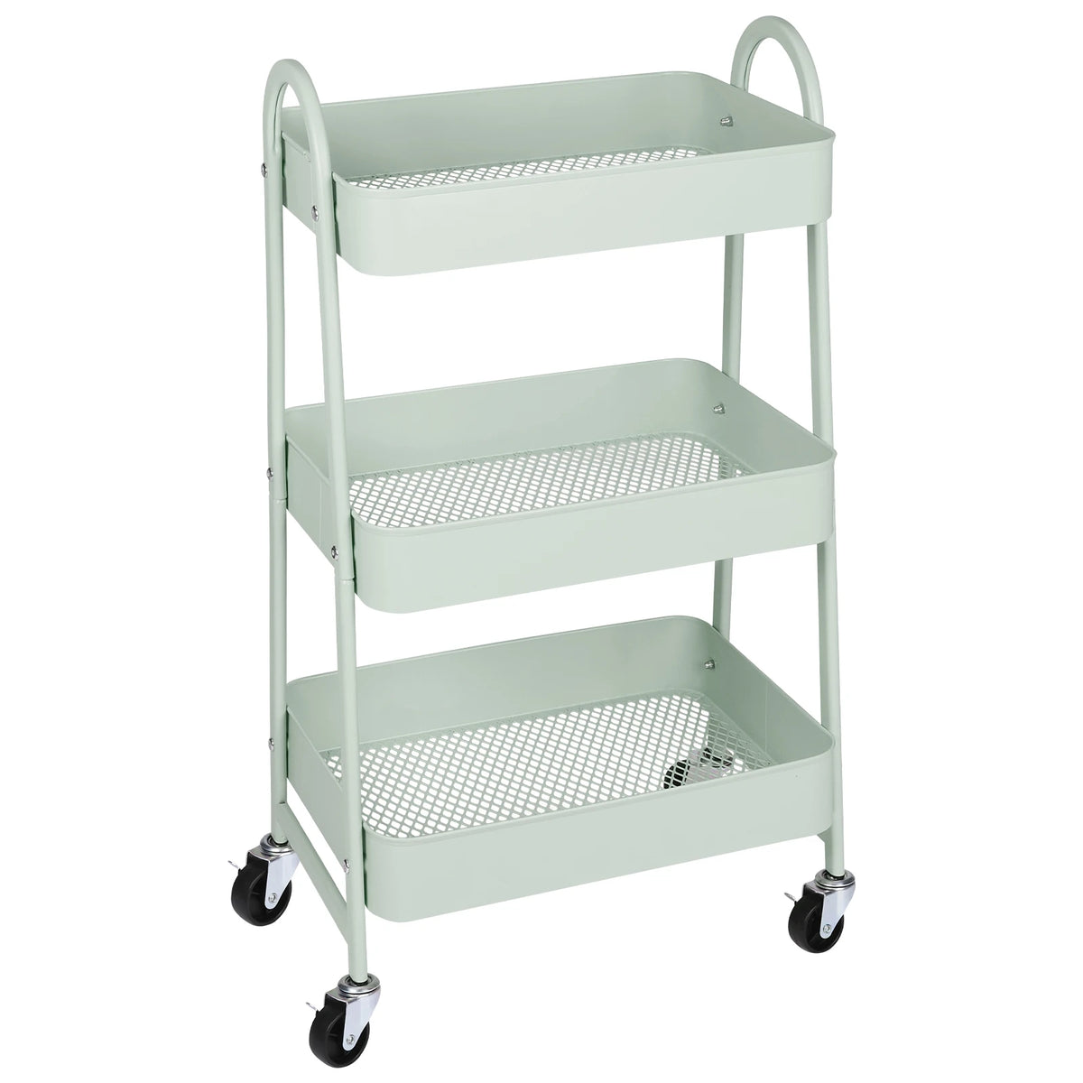 JHK Rolling Storage Cart with Lockable Wheels Mobile Kitchen Organizer