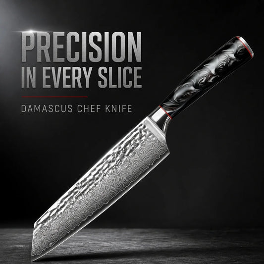 Woodfone Damascus Steel Kitchen Knife For Professional Culinary Work