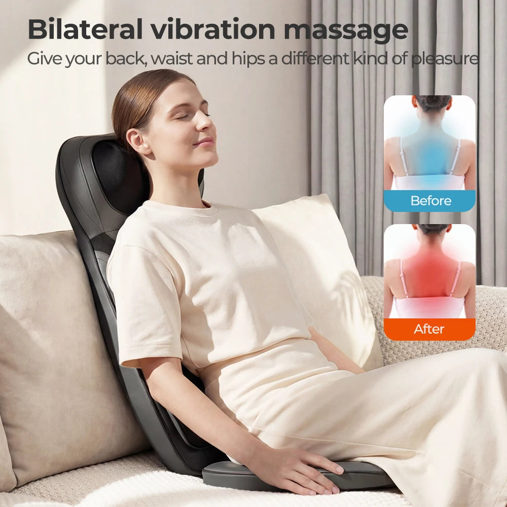 Homemassa Shiatsu Neck And Back Massager Pad With Heat