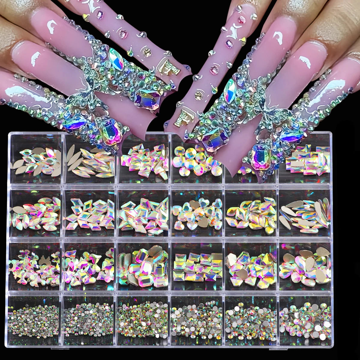 Professional 3D Multi Shape Nail Art Rhinestone Kit
