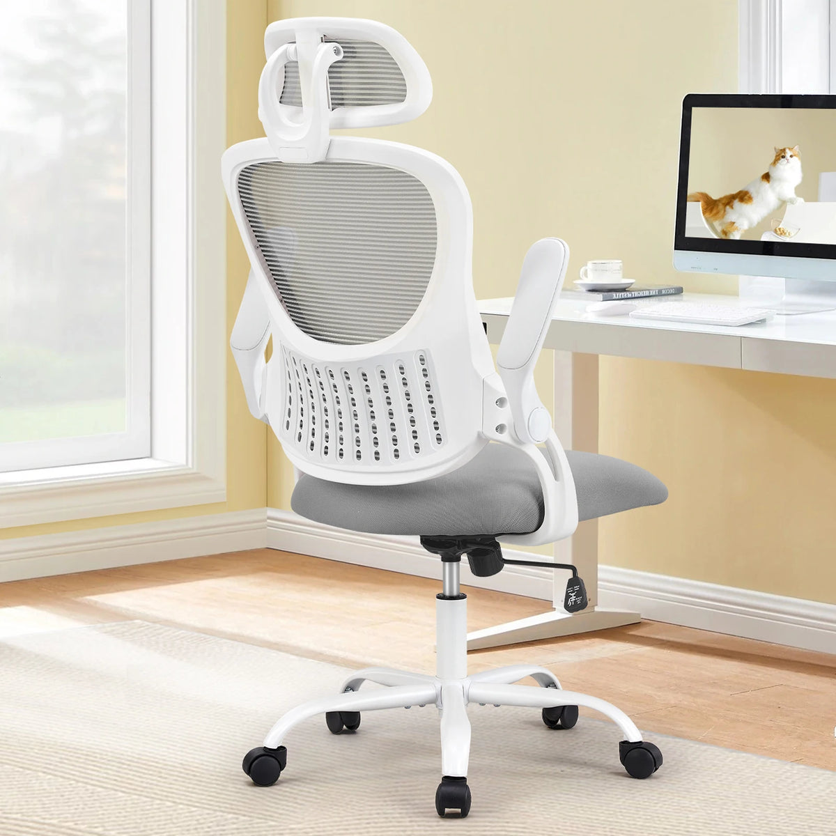 JHK Ergonomic Mesh Office Chair With Adjustable Headrest And Lumbar
