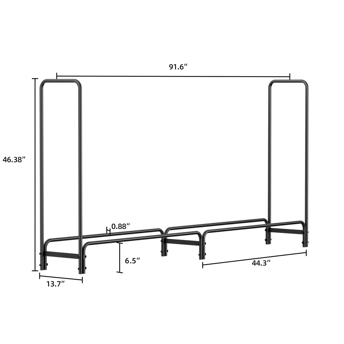 Heavy Duty Firewood Log Rack For Indoor And Outdoor Storage
