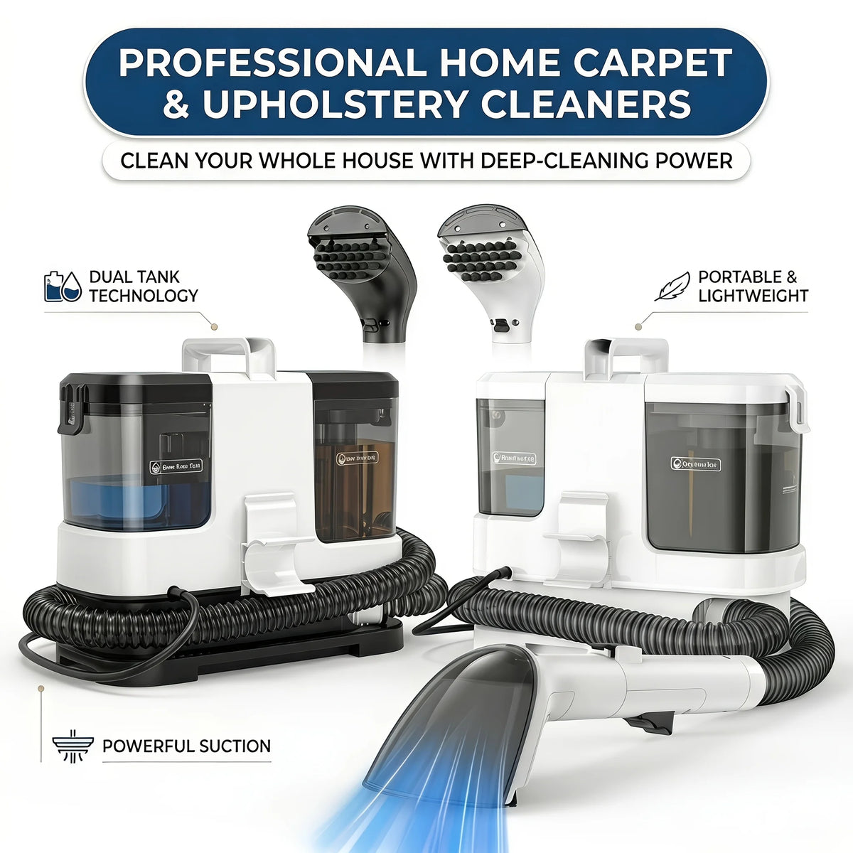 Lubluelu V2 Portable Carpet Upholstery Spot Cleaner Vacuum