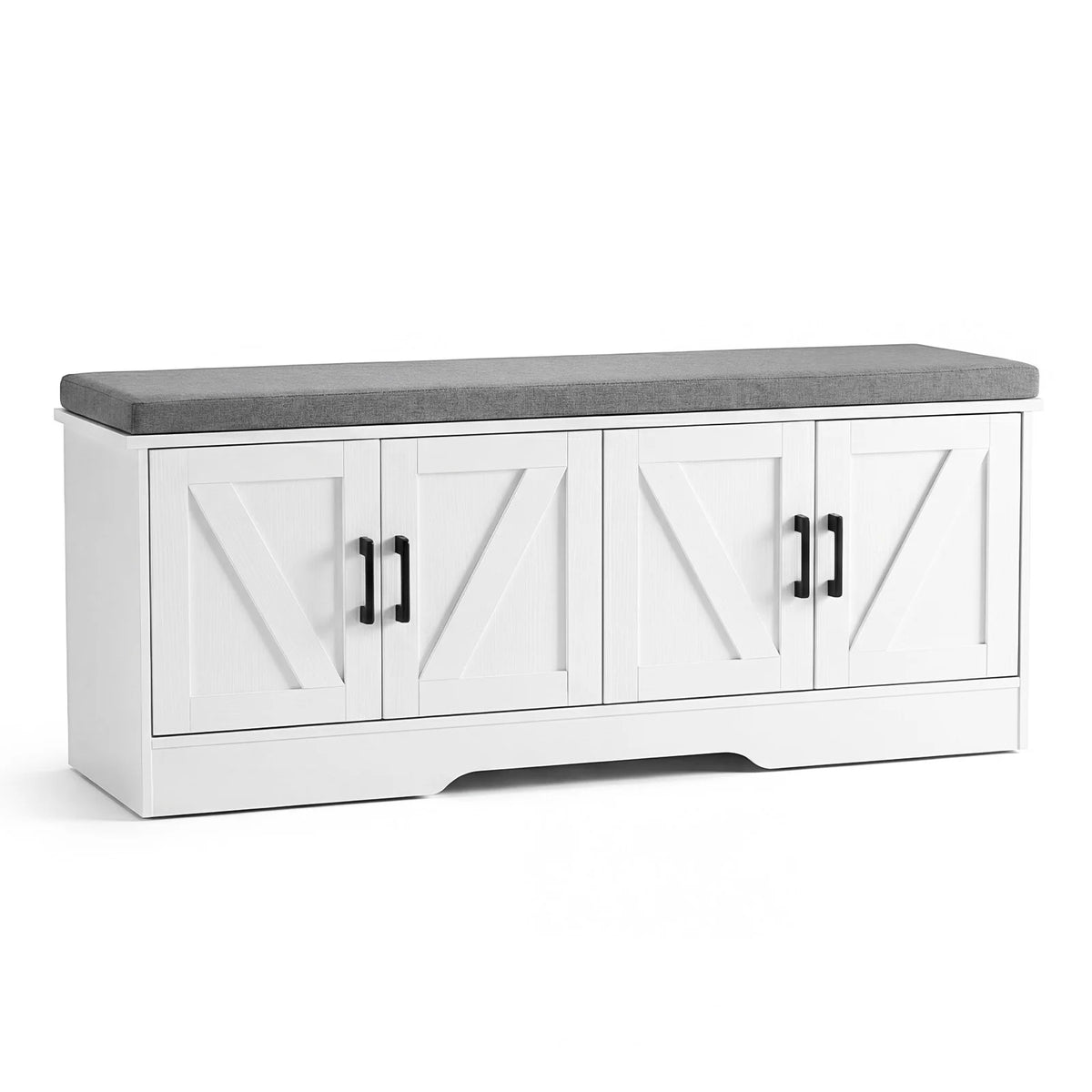 JHK Padded Storage Bench For Entryway With Shoe Organizer