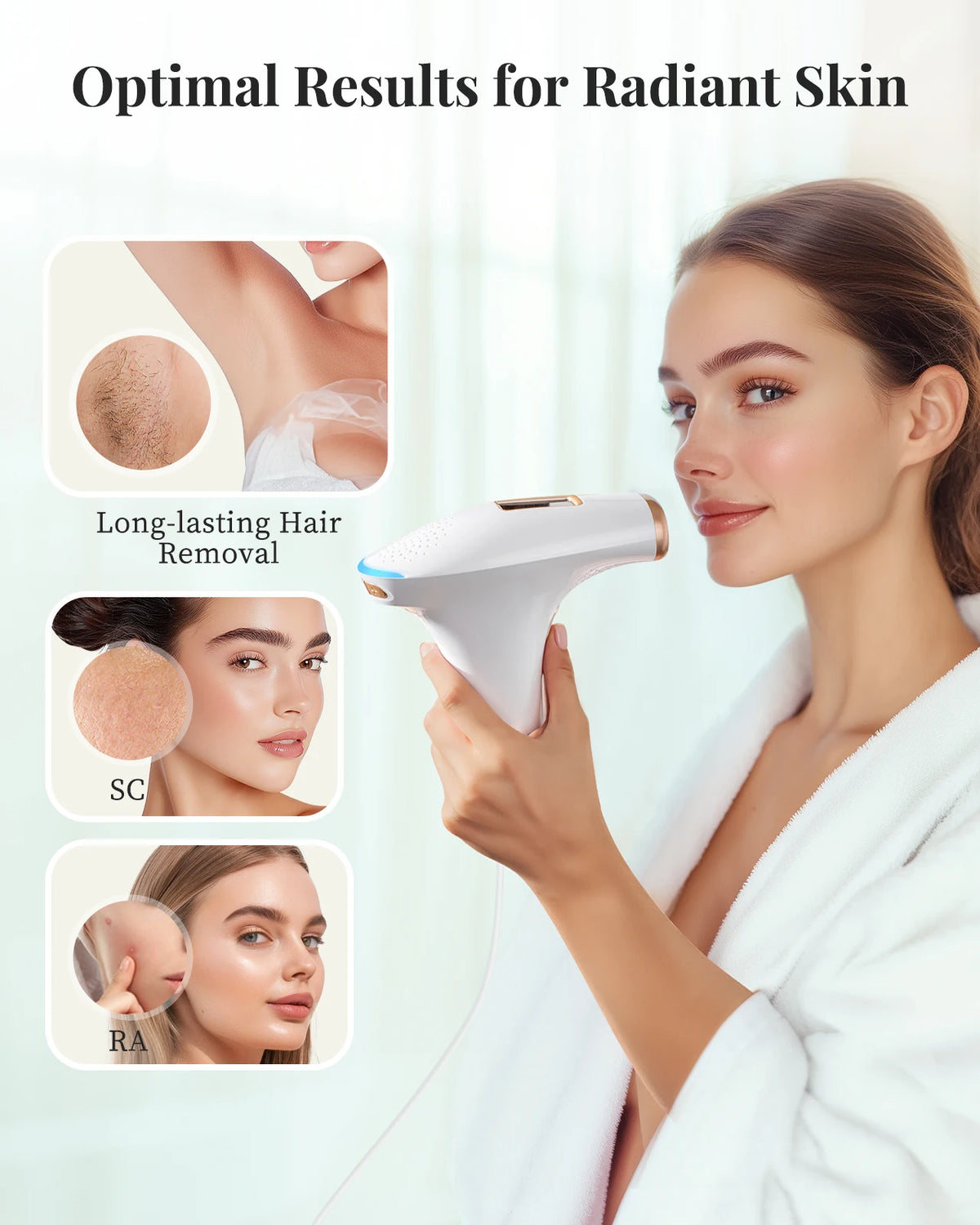 Lysmoski Certified 3 in 1 Ipl Hair Removal Device Set