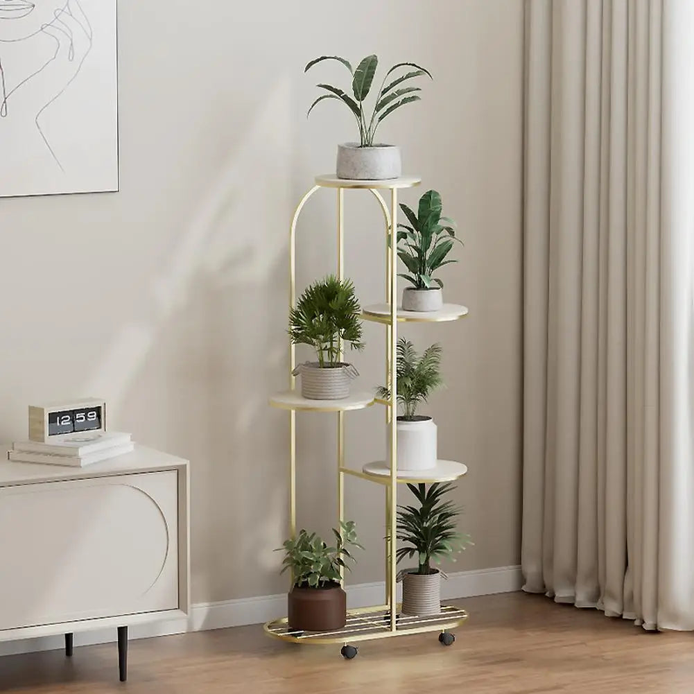 HiMISS Metal Plant Shelf For Indoor Outdoor Home Display Stand