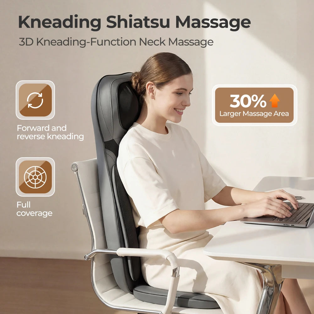 Homemassa Shiatsu Neck And Back Massager Pad With Heat