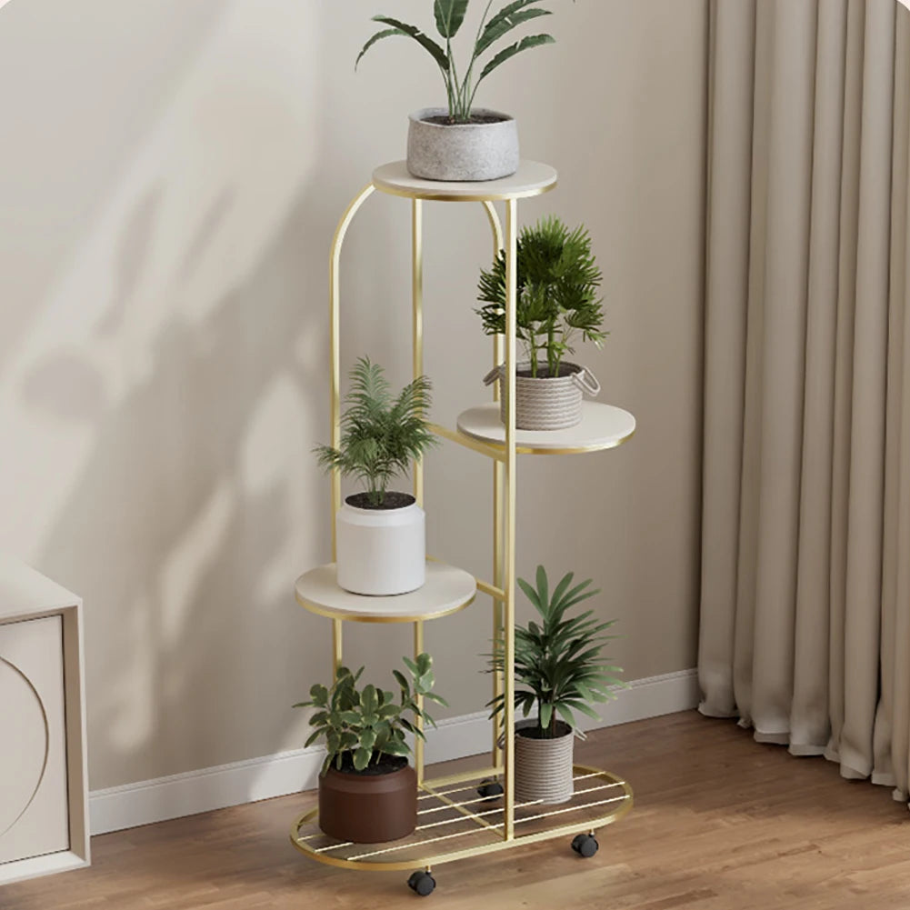 HiMISS Metal Plant Shelf For Indoor Outdoor Home Display Stand