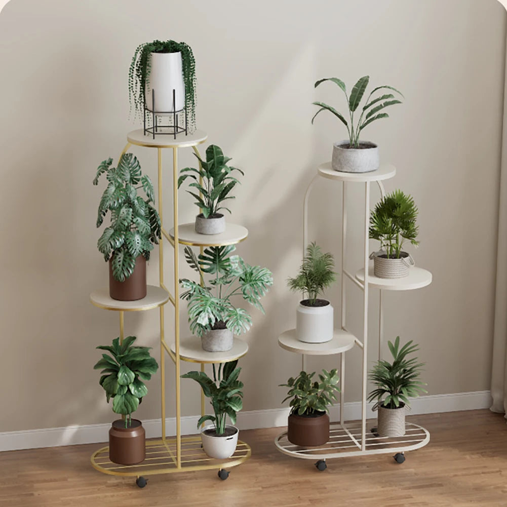 HiMISS Metal Plant Shelf For Indoor Outdoor Home Display Stand