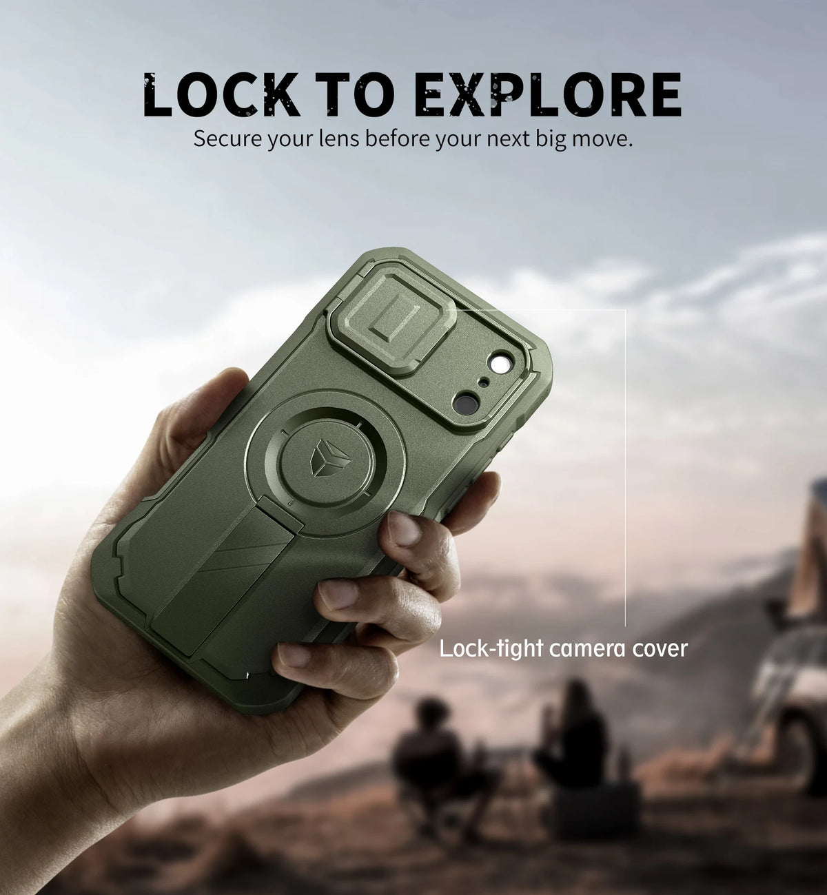 Dexnor Shockproof MagSafe iPhone Case With Flip Camera Kickstand