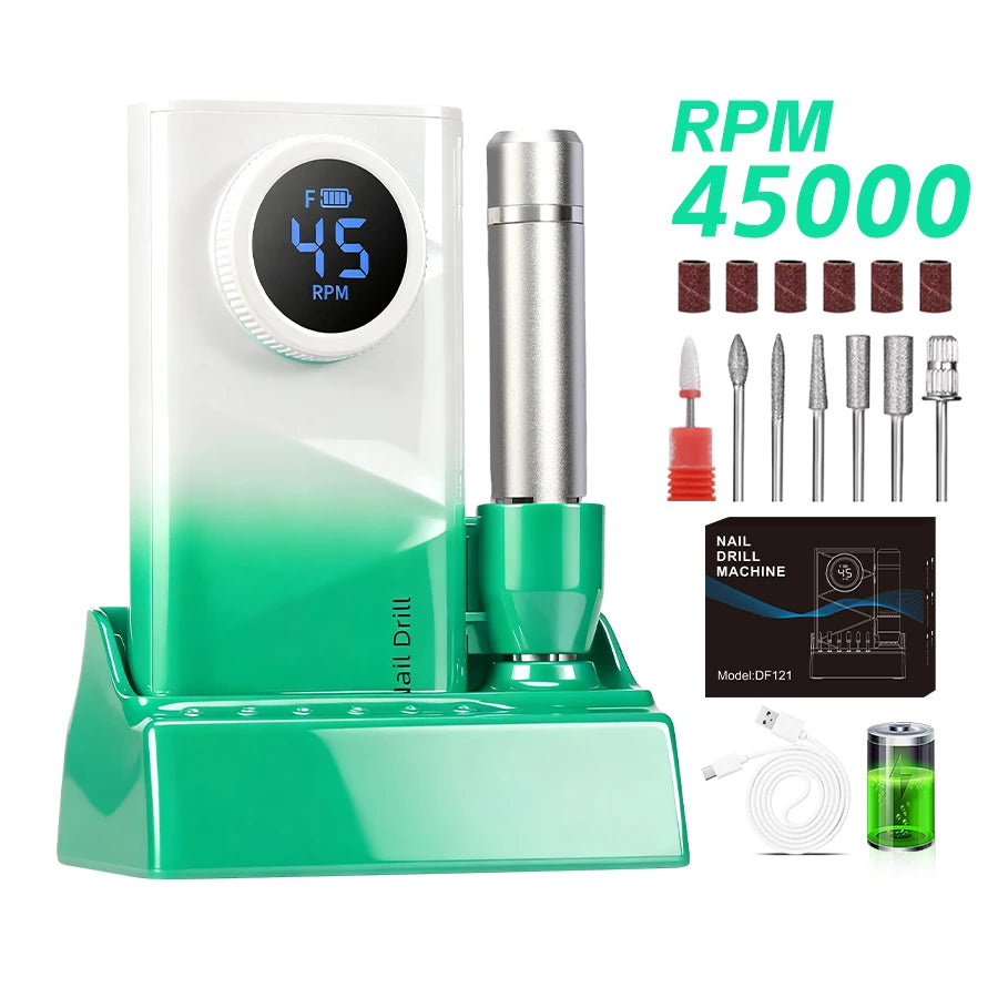 Cosprysmal Cordless Electric Nail Drill With Brushless Motor