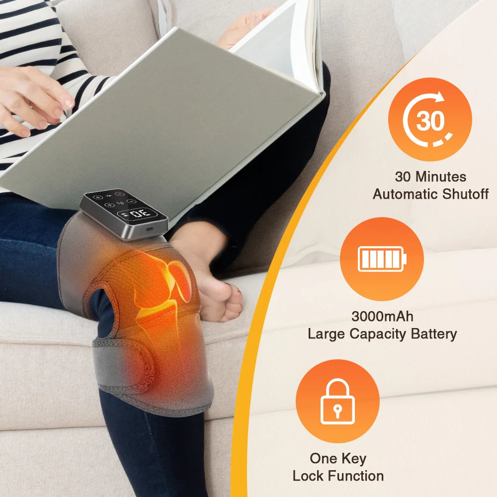 Hailicare Electric Knee Massager With Heat And Triple Vibration Settings