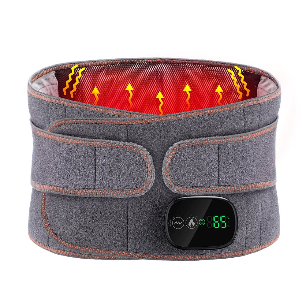Hailicare Heating Vibration Massager Belt With Red Light Lumbar Support