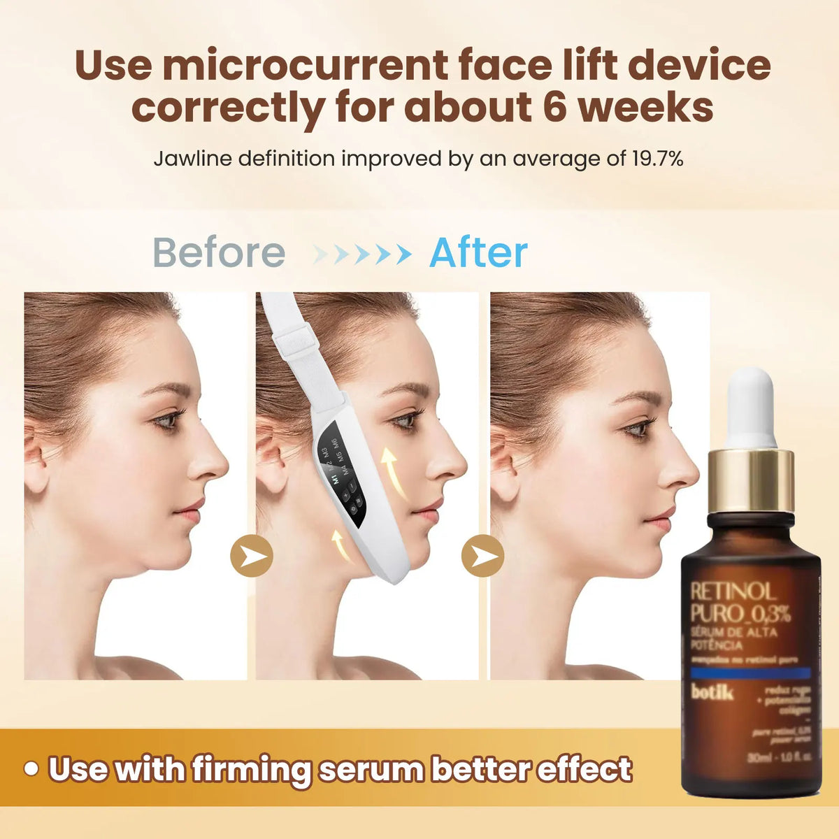 Hailicare Rechargeable Microcurrent Facial Massager With Led And Heat