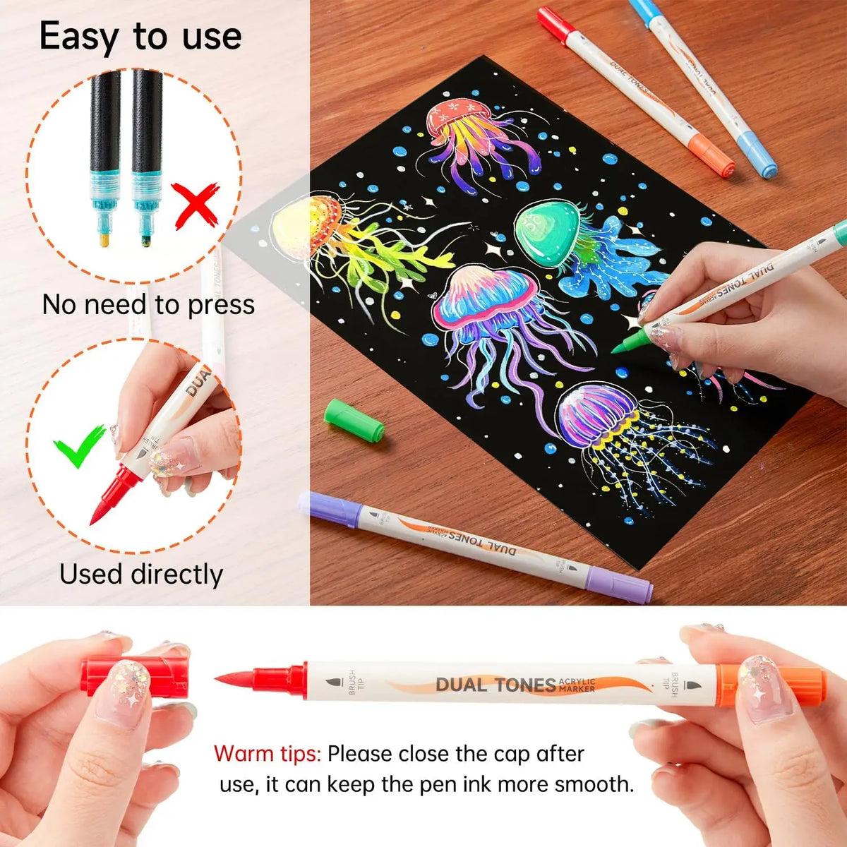 Shuttle Art Professional Dual Tone Acrylic Paint Markers