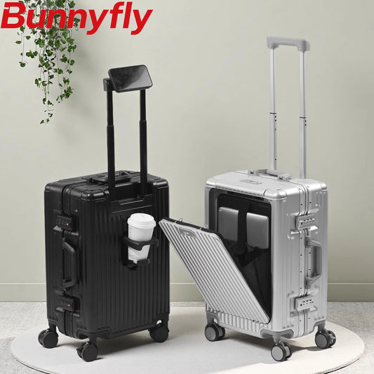 BunnyFly Aluminum Frame Boarding Laptop Trolley Case