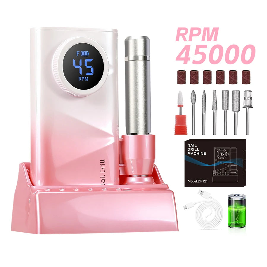 Cosprysmal Cordless Electric Nail Drill With Brushless Motor