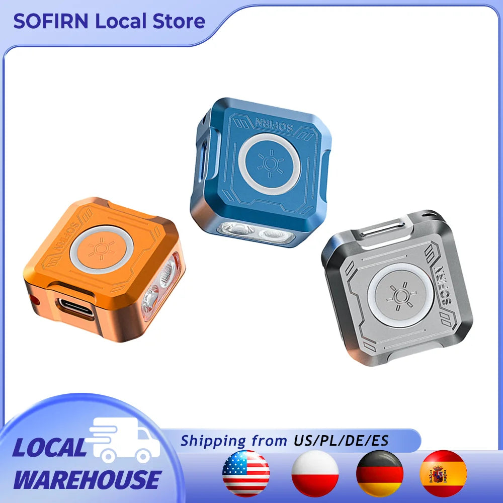 Sofirn Mini EDC Flashlight With RGB Signal Ring UV Light