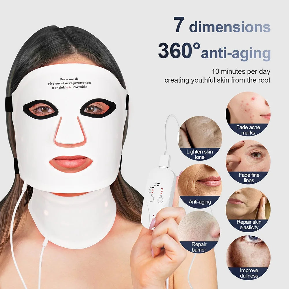 IebiLife Flexible Wireless LED Face Mask For Skin Rejuvenation
