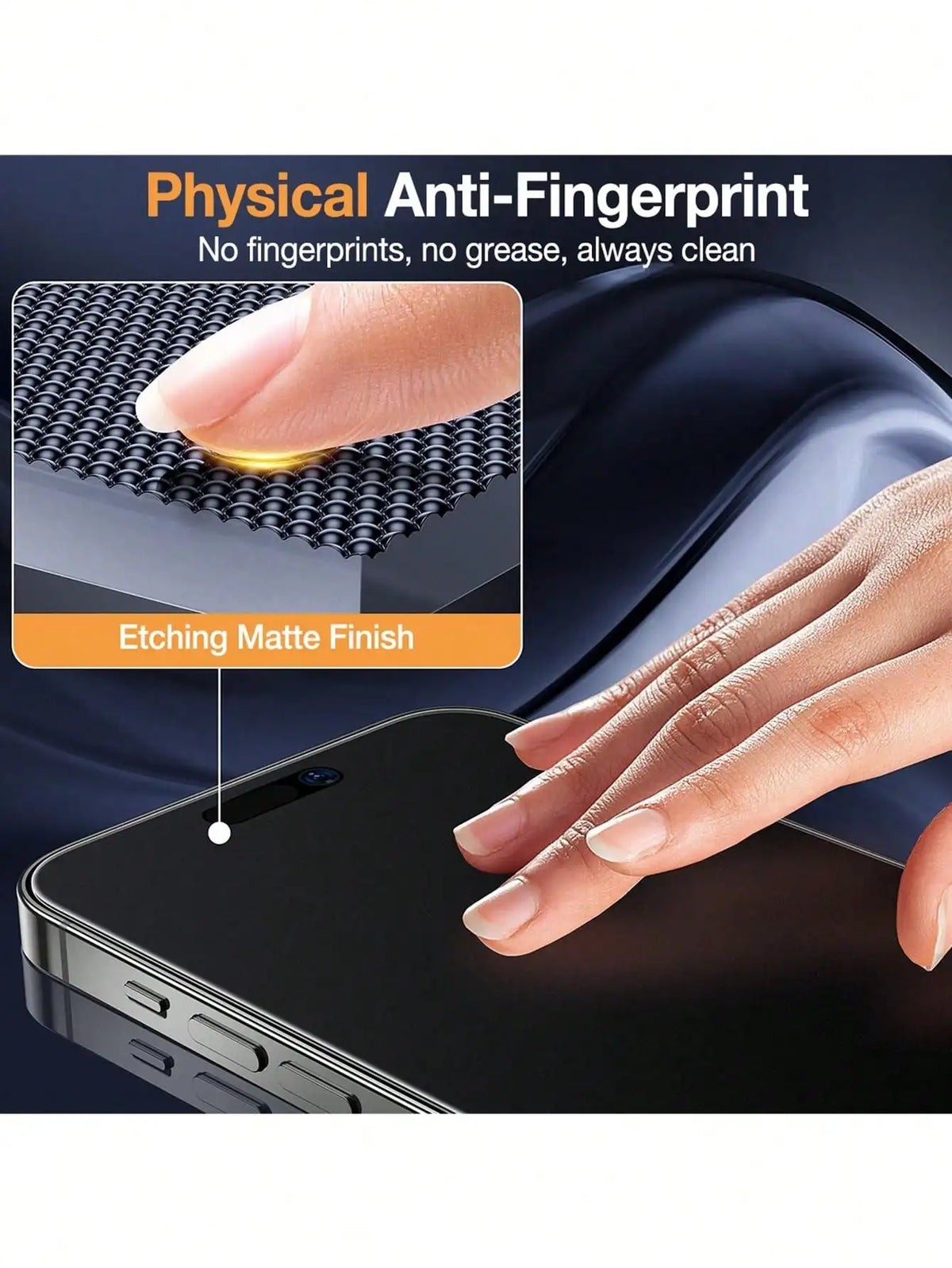 Matte Anti Spy Tempered Glass Screen Protector For iPhone