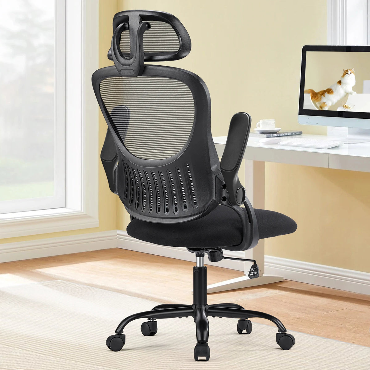 JHK Ergonomic Mesh Office Chair With Adjustable Headrest And Lumbar
