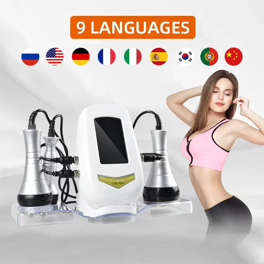 Skinterest 3 In 1 40K Cavitation Machine Face Body Lifting