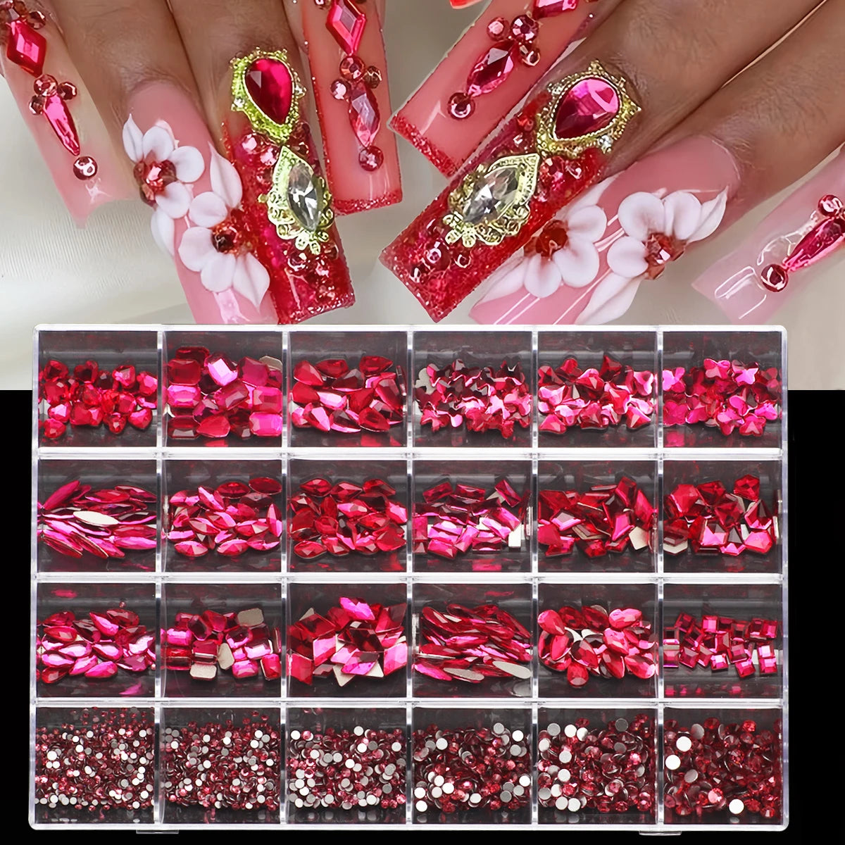 Professional 3D Multi Shape Nail Art Rhinestone Kit