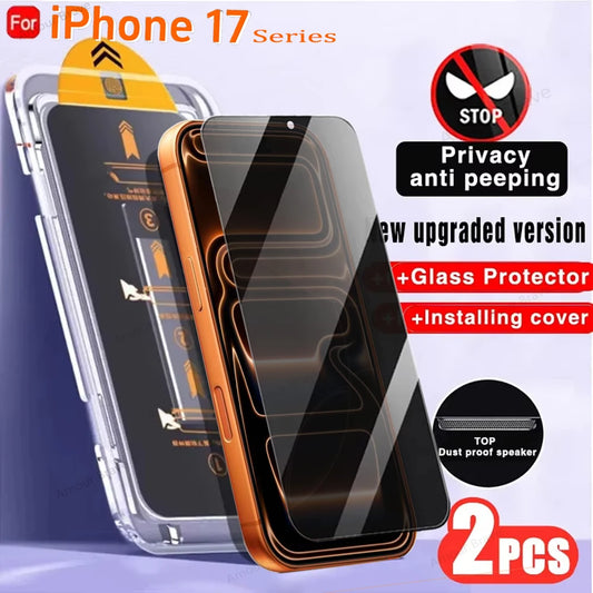 SNQP Privacy Screen Protector For iPhone Dust Free Installation Glass