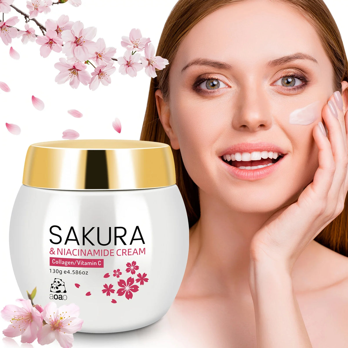 Aoao Sakura Moisturizing Face Cream With Collagen And Niacinamide