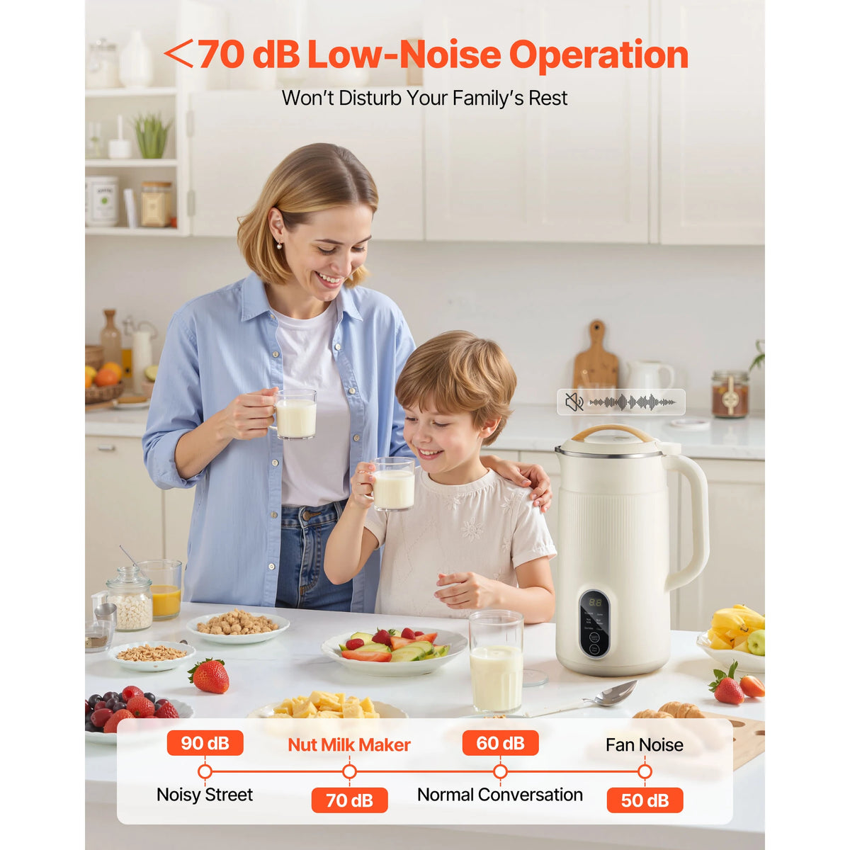 Vevor 8-In-1 Electric Nut Milk Maker With Auto Clean Cycle